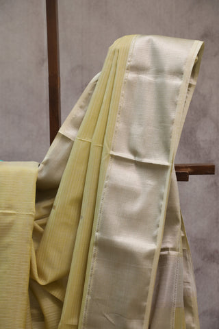 Yellow Silk Maheshwari Saree - SRYSMS279