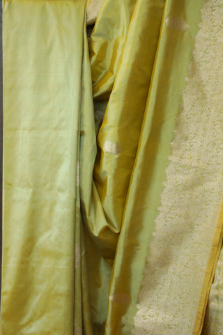 Yellow Banarasi Silk Saree-SRYBSS497