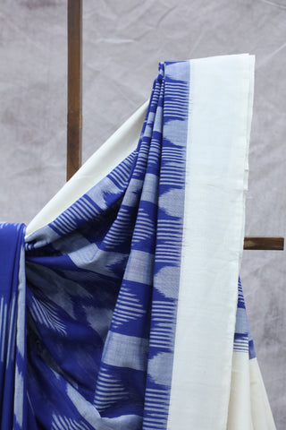 Blue Pochampalli Cotton Ikat Saree - SRBPCIS216