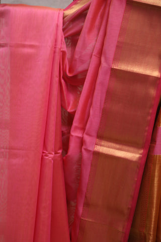 Pink Silk Maheshwari Saree - SRPSMS288