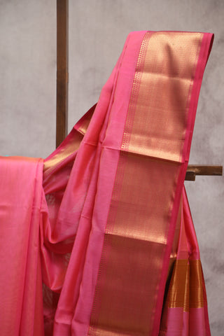 Pink Silk Maheshwari Saree - SRPSMS288