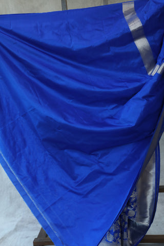 Blue Banarasi Silk Saree-SRBBSS504