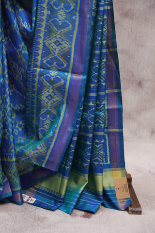 Teal Blue Rajkot Patola Silk Saree - SRTBRPSS219