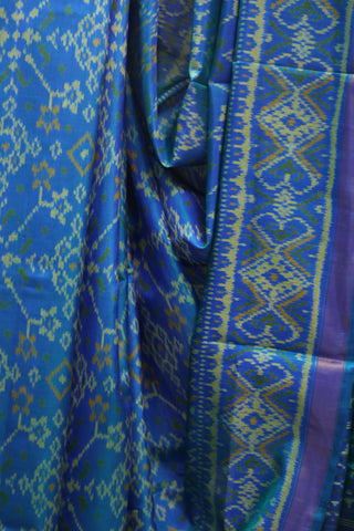 Teal Blue Rajkot Patola Silk Saree - SRTBRPSS219