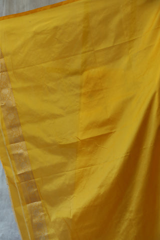 Yellow Banarasi Silk Saree-SRYBSS516