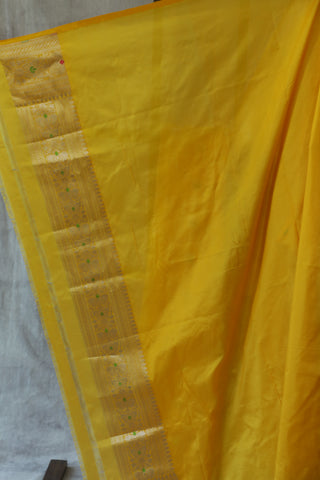 Yellow Banarasi Silk Saree-SRYBSS517