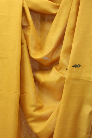 Yellow Tissue Linen Jamdani Saree - SRYTLJS85