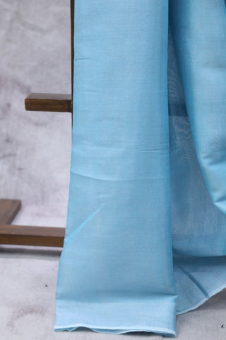 Sky Blue Tissue Linen Jamdani Saree - SRSBTLJS86