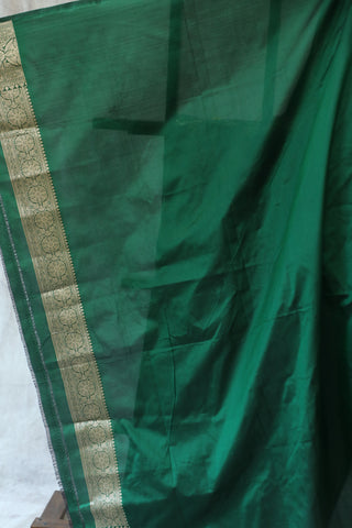 Green Banarasi Silk Saree-SRGBSS506