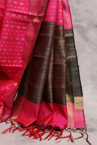 Pink Raw Silk Saree - SRPSS411