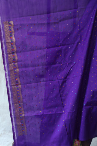 Purple Banarasi Silk Saree-SRPBSS518