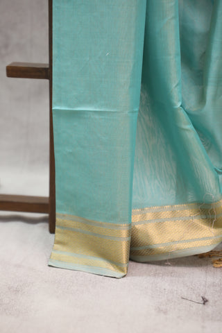 Pastel Blue Maheshwari Tissue Silk Saree - SRPBMTSS189