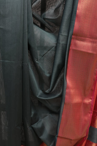 Grey Cotton Silk Maheshwari Saree - SRGCSMS300