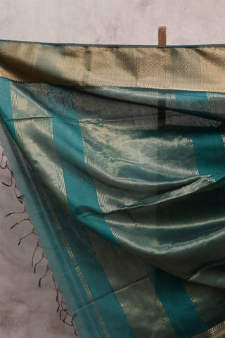 Peacock Green Cotton Silk Maheshwari Saree - SRPGCSMS301