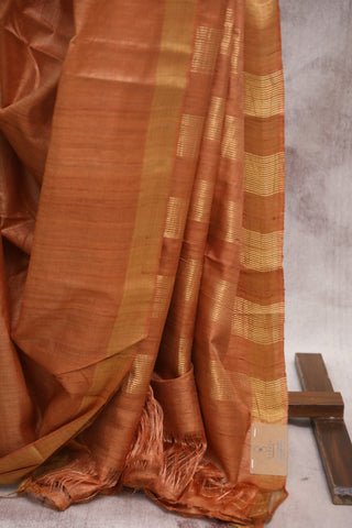 Copper Tussar Silk Saree - SRCTSS771