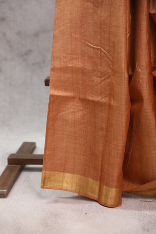 Copper Tussar Silk Saree - SRCTSS771