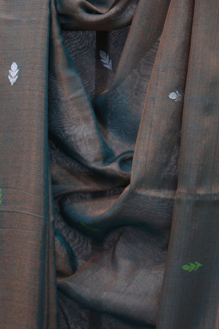 Green Tissue Linen Jamdani Saree - SRGTLJS80