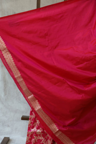 Pink Banarasi Silk Saree-SRPBSS510