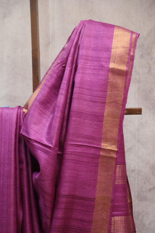 Purple Tussar Silk Saree - SRPTSS770