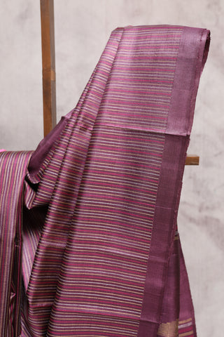 Wine Tussar Silk Saree - SRDBTSS697