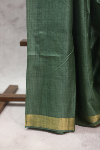 Green Tussar Silk Saree - SRGTSS768