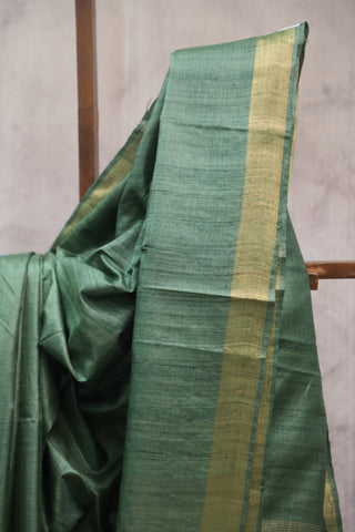 Green Tussar Silk Saree - SRGTSS768