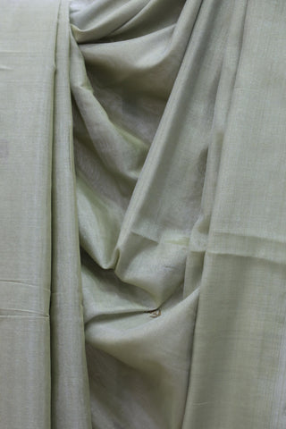 Olive Tissue Linen Jamdani Saree - SROTLJS83