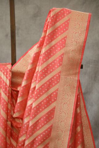 Orange Banarasi Silk Saree-SROBSS526