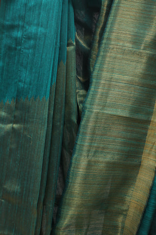 Green Fera Temple Tussar Silk Saree - SRGFTTSS772