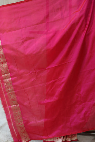 Rani Pink Banarasi Silk Saree-SRRPBSS523