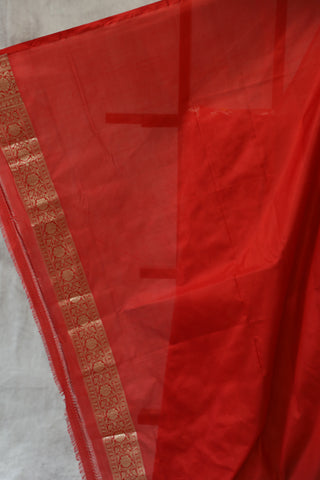 Red Banarasi Silk Saree-SRRBSS524