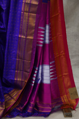 Purple Silk Ilkal Saree - SRPSIS107