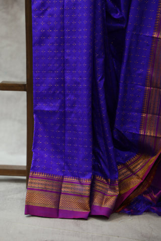 Purple Silk Ilkal Saree - SRPSIS107