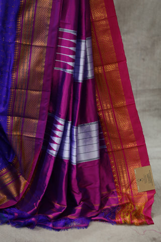 Purple Silk Ilkal Saree - SRPSIS108