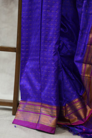 Purple Silk Ilkal Saree - SRPSIS108