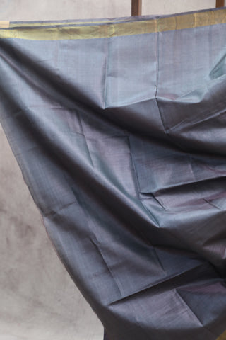 Grey Tussar Silk Saree - SRGTSS767