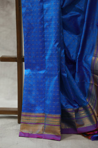 Blue Silk Ilkal Saree - SRBSIS104