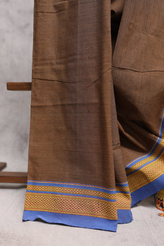 Brown Cotton Ilkal Saree -SRBCIS339