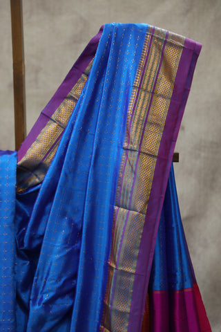 Blue Silk Ilkal Saree - SRBSIS104