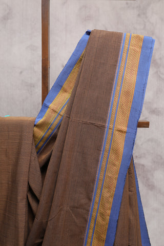 Brown Cotton Ilkal Saree -SRBCIS339