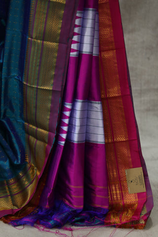 Blue Silk Ilkal Saree - SRBSIS105