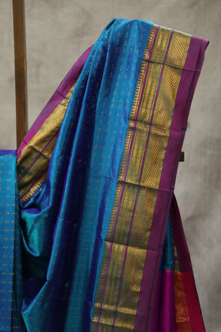 Blue Silk Ilkal Saree - SRBSIS105