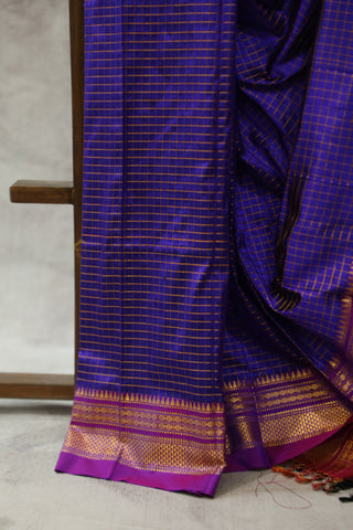 Purple Silk Ilkal Saree - SRPSIS109