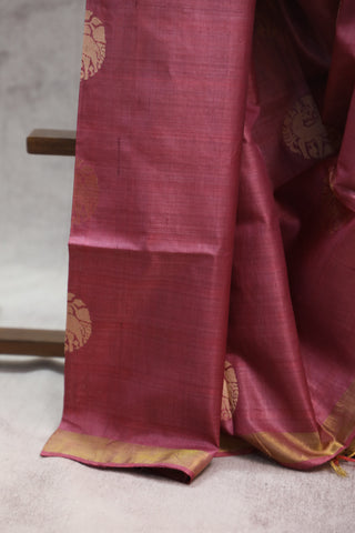 Peach Kosa Tussar Silk Saree - SRPKTSS777