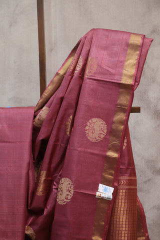 Peach Kosa Tussar Silk Saree - SRPKTSS777