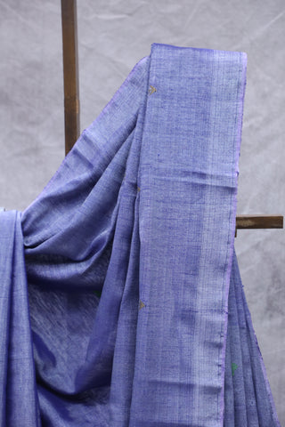 Blue Tissue Linen Jamdani Saree - SRBTLJS62