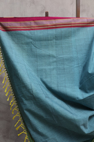 Sky Blue Cotton Ilkal Saree -SRSBCIS335