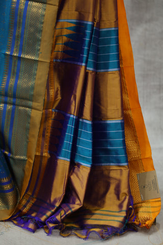 Blue Silk Ilkal Saree - SRBSIS106