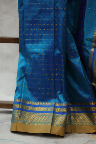 Blue Silk Ilkal Saree - SRBSIS106