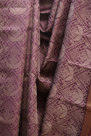 Purple Tussar Silk Saree - SRPTSS754